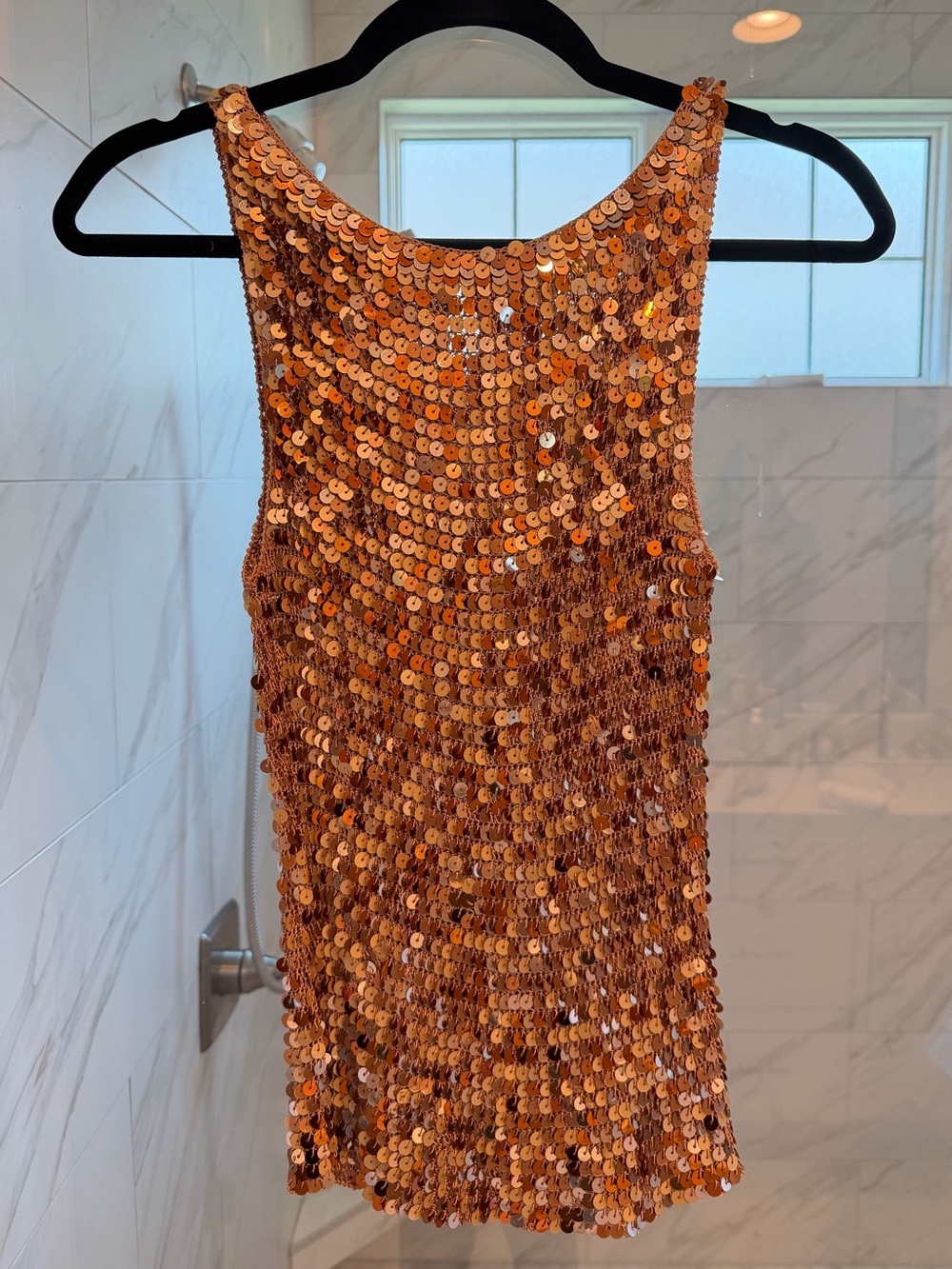Crochet & Sequin Top